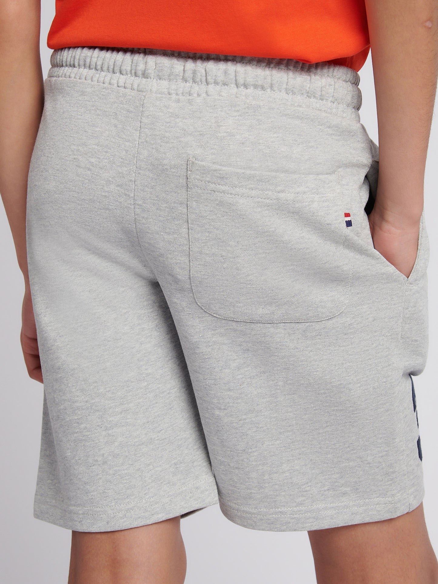 Boys Player 3 Sweat Short in Mid Grey Marl