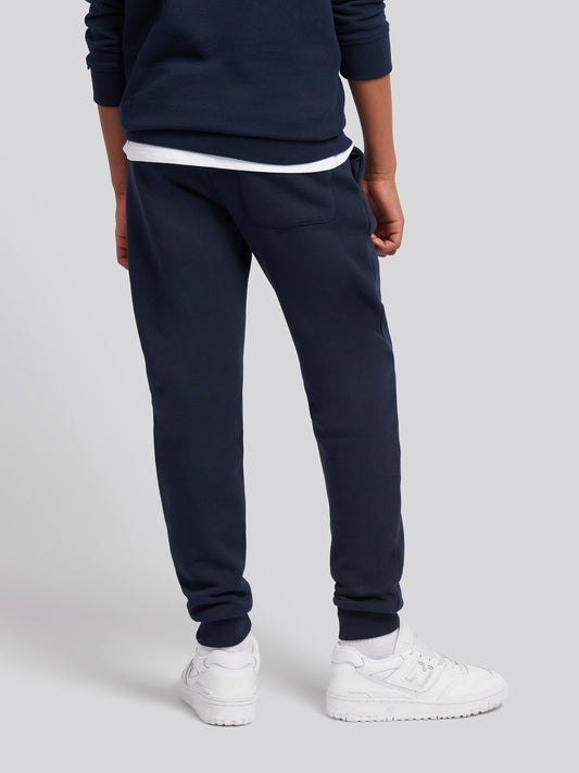 Boys Double Horsemen Joggers in Dark Sapphire Navy / Haute Red DHM