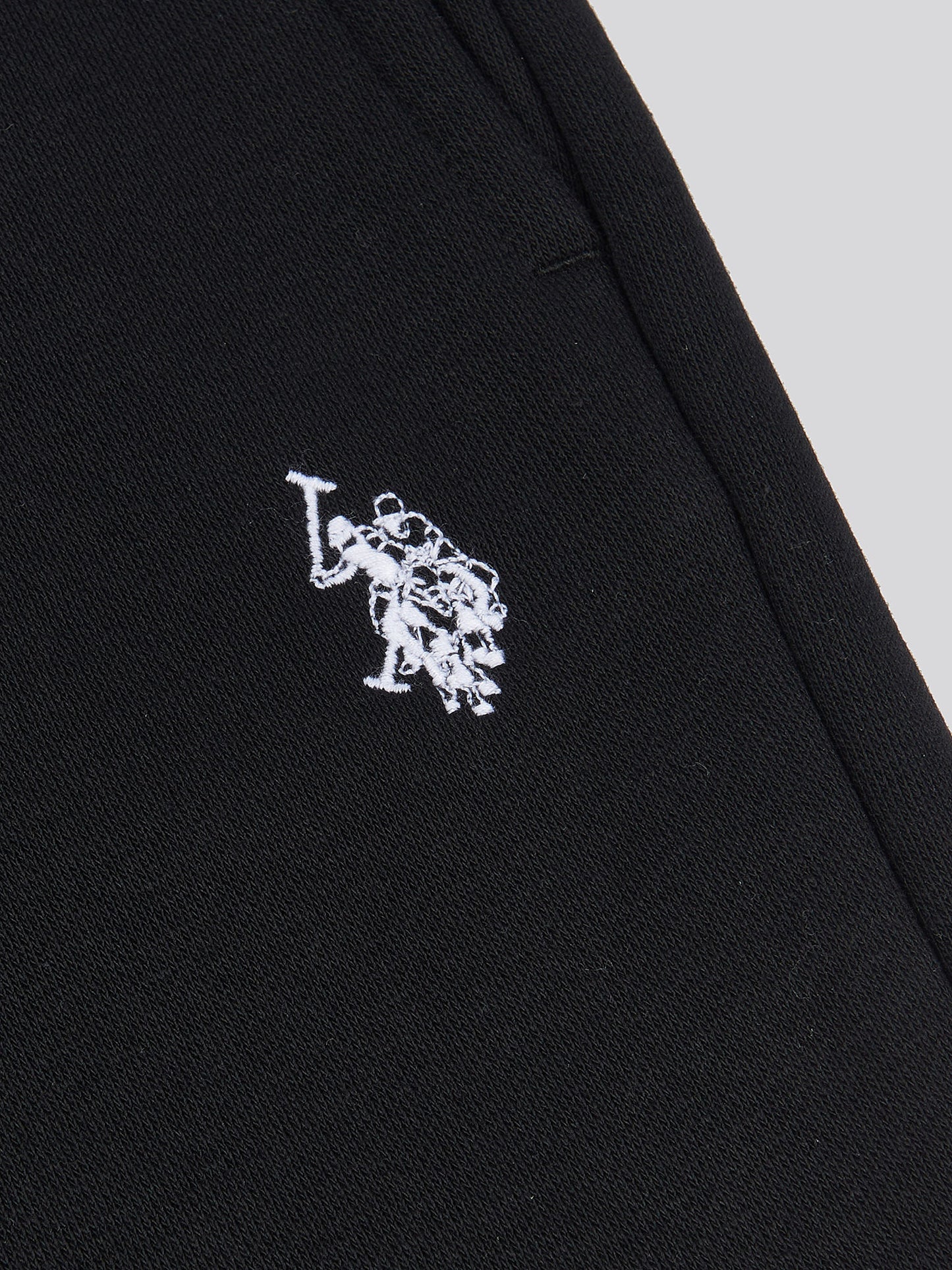 Boys Double Horsemen Joggers in Black Bright White DHM