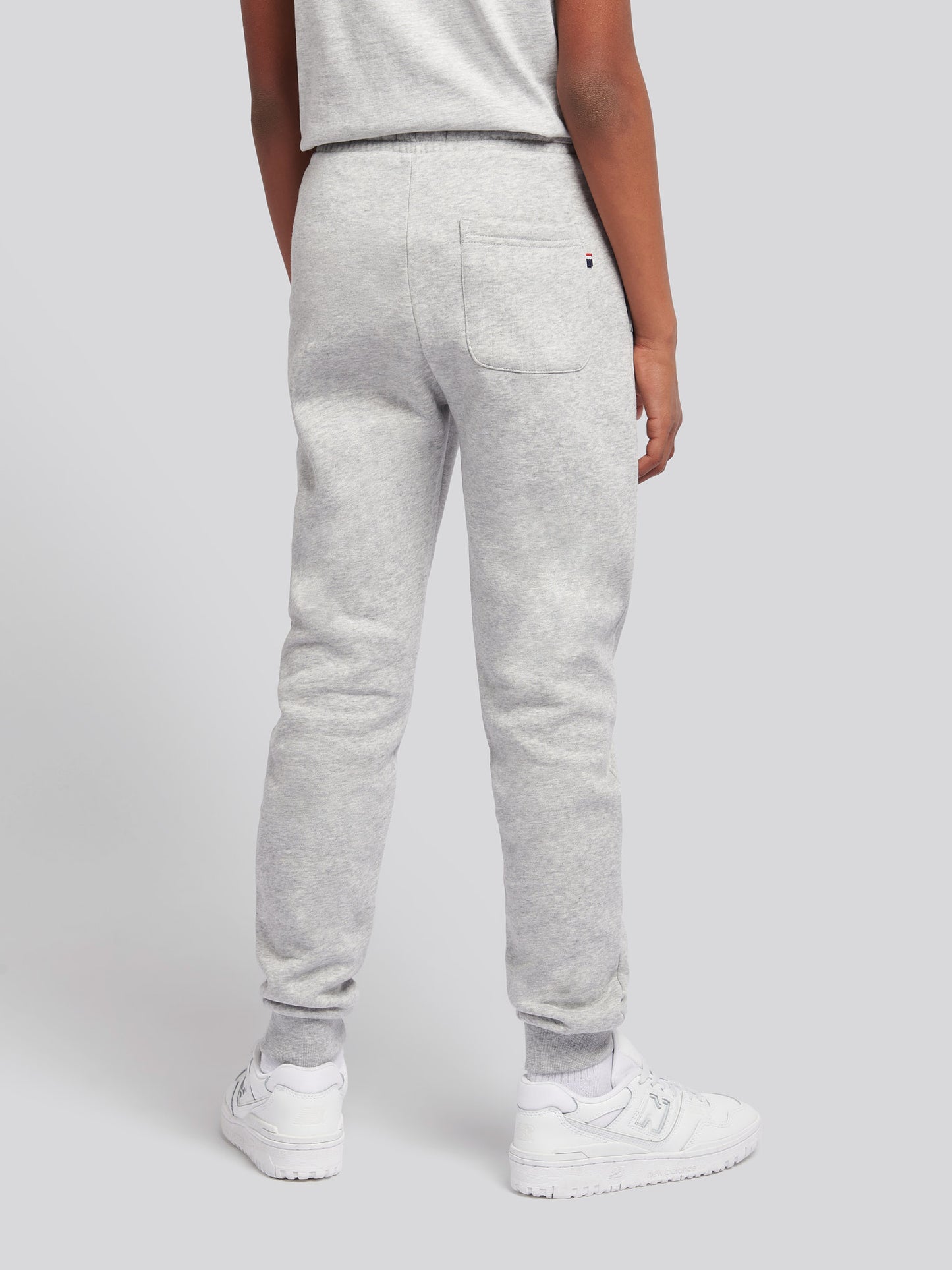 Boys Double Horsemen Joggers in Mid Grey Marl
