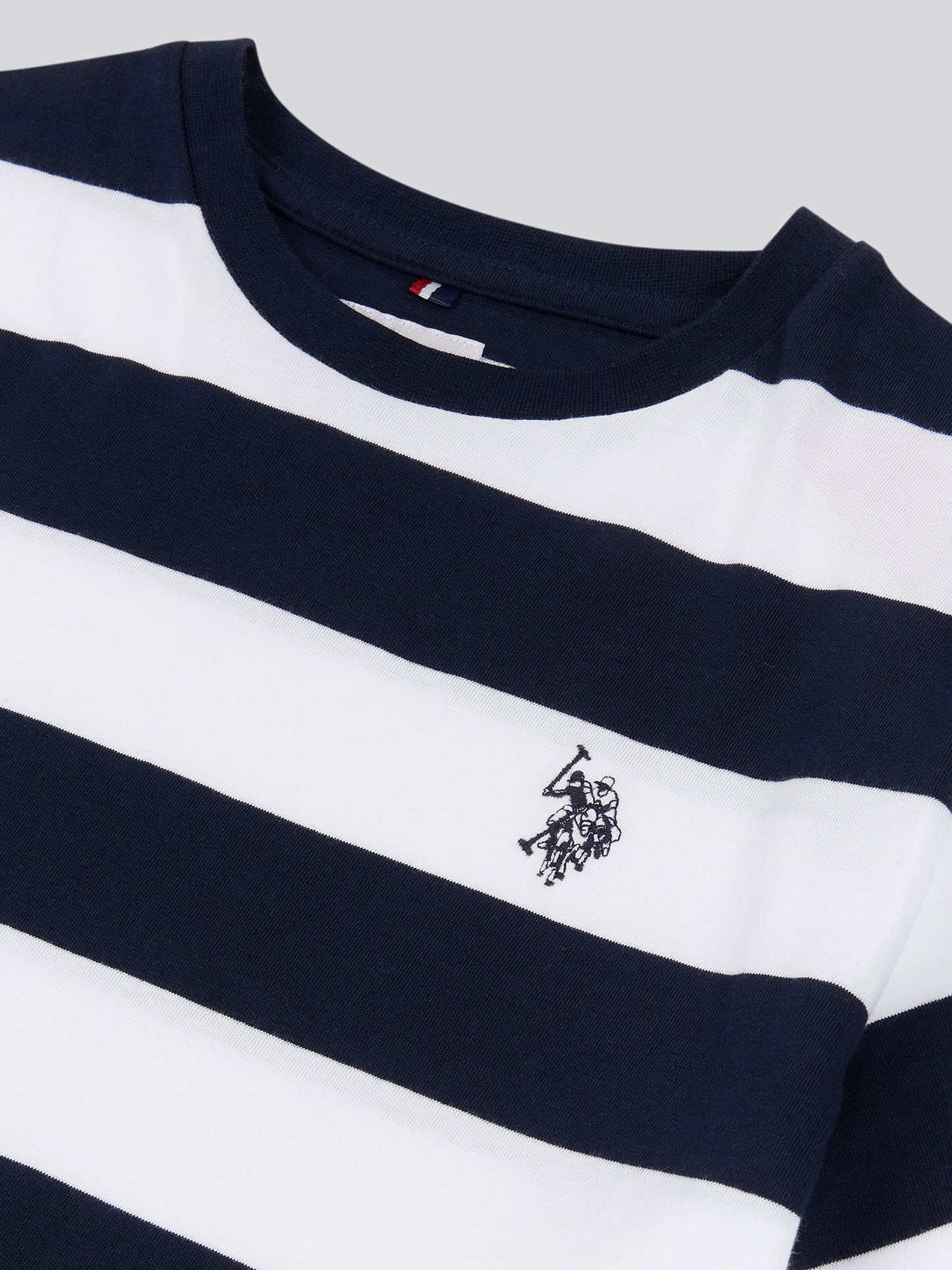 Boys Classic Stripe T-Shirt in Dark Sapphire Navy