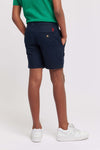 Boys Linen Blend Chino Shorts in Dark Sapphire Navy