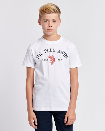 Boys Signature Arch T-Shirt in Bright White