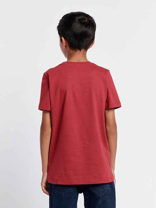 Boys Signature Arch T-Shirt in Tibetan Red