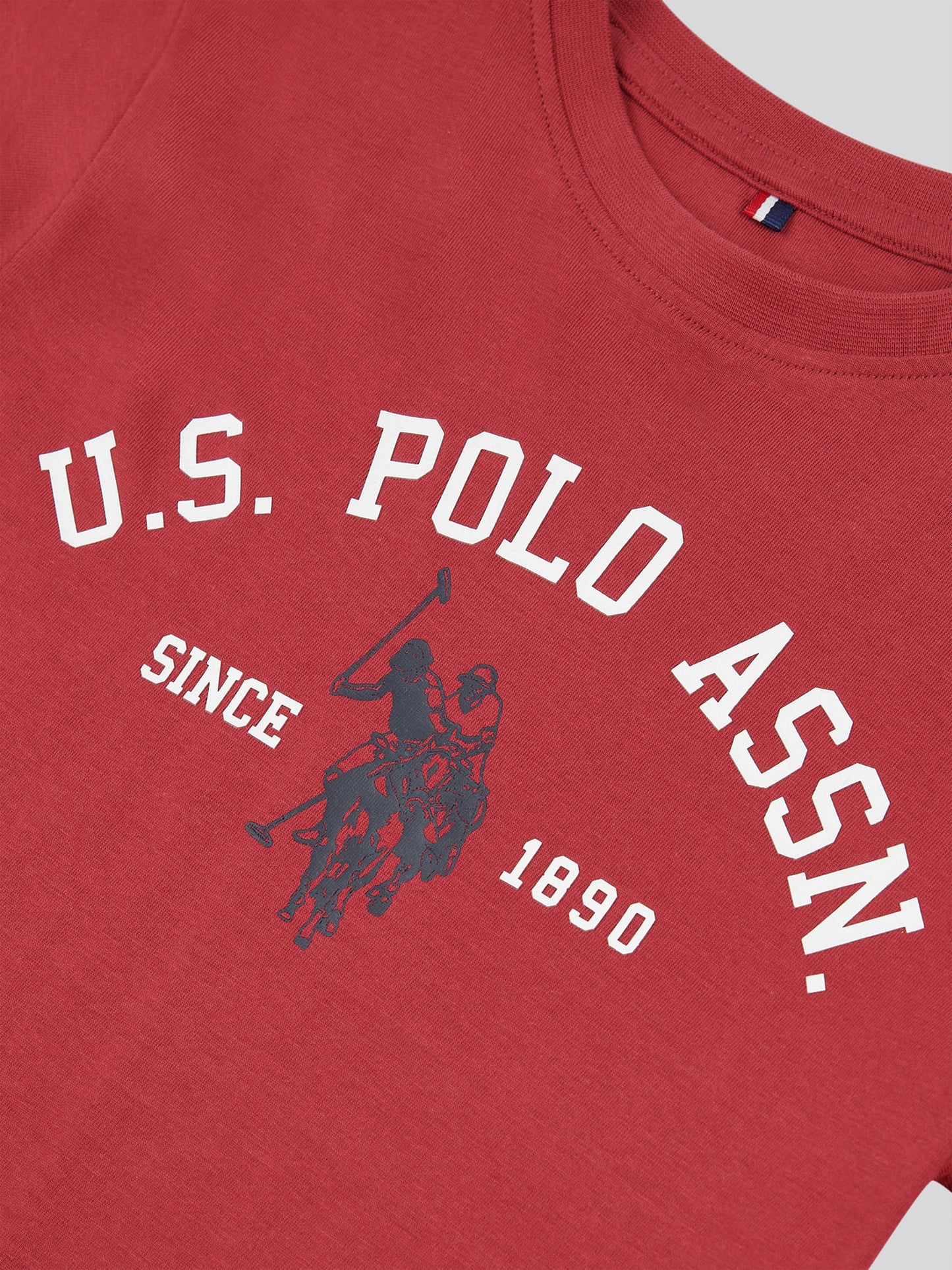 Boys Signature Arch T-Shirt in Tibetan Red