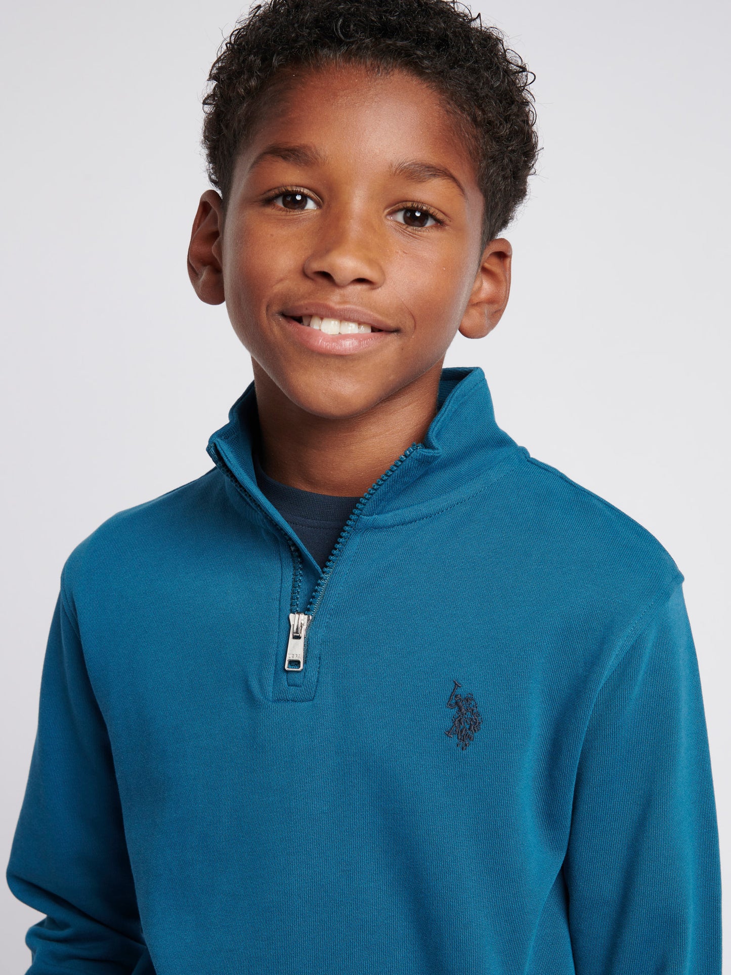 Boys Double Horsemen 1/4 Zip in Legion Blue