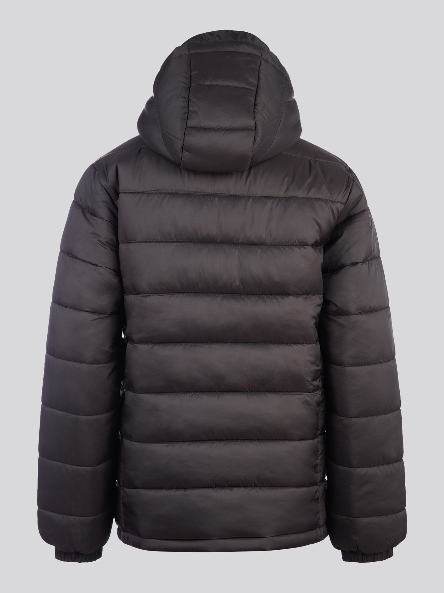 Boys Hooded Quilted Jacket in Black