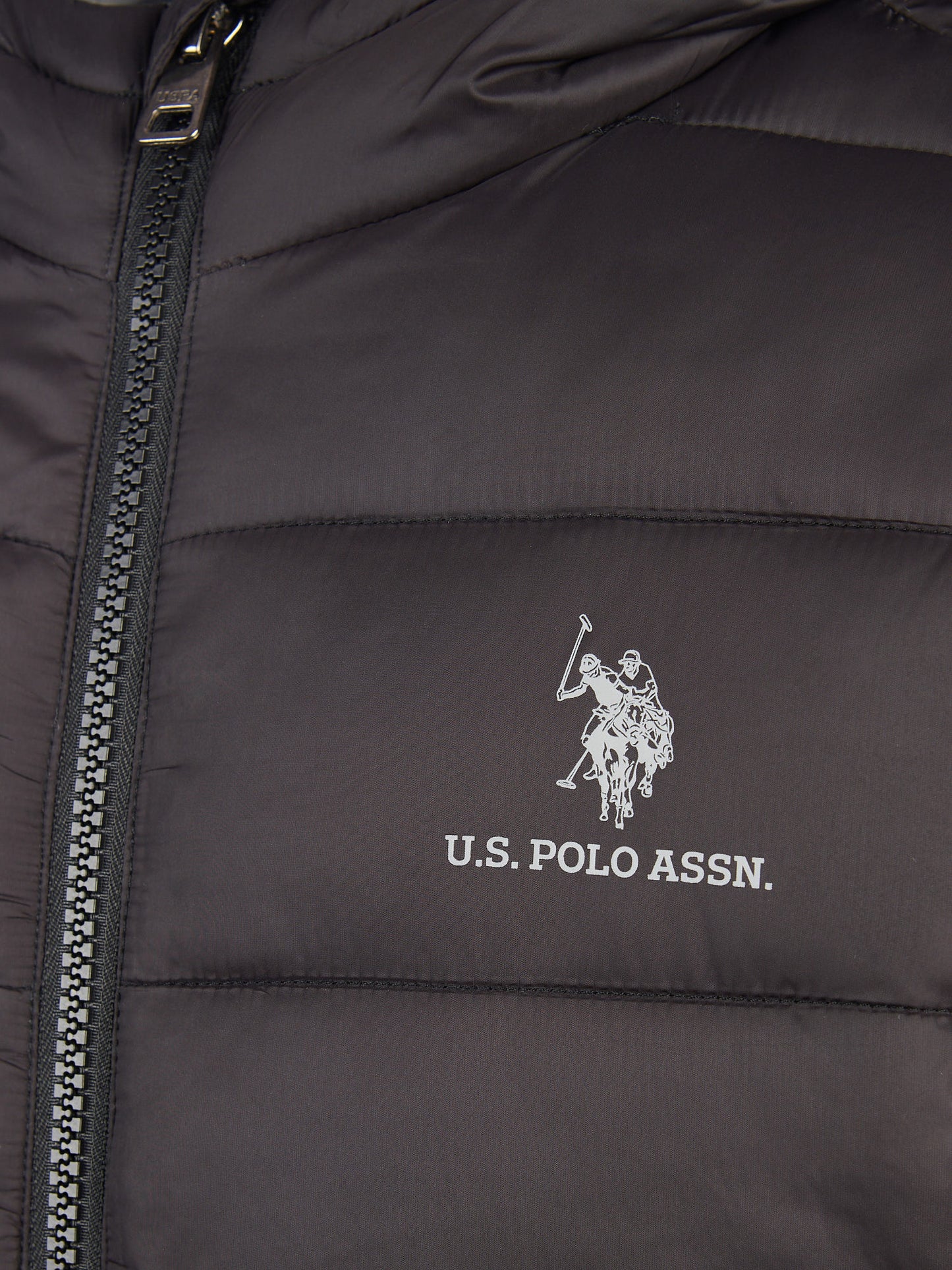 Boys Hooded Quilted Jacket in Black