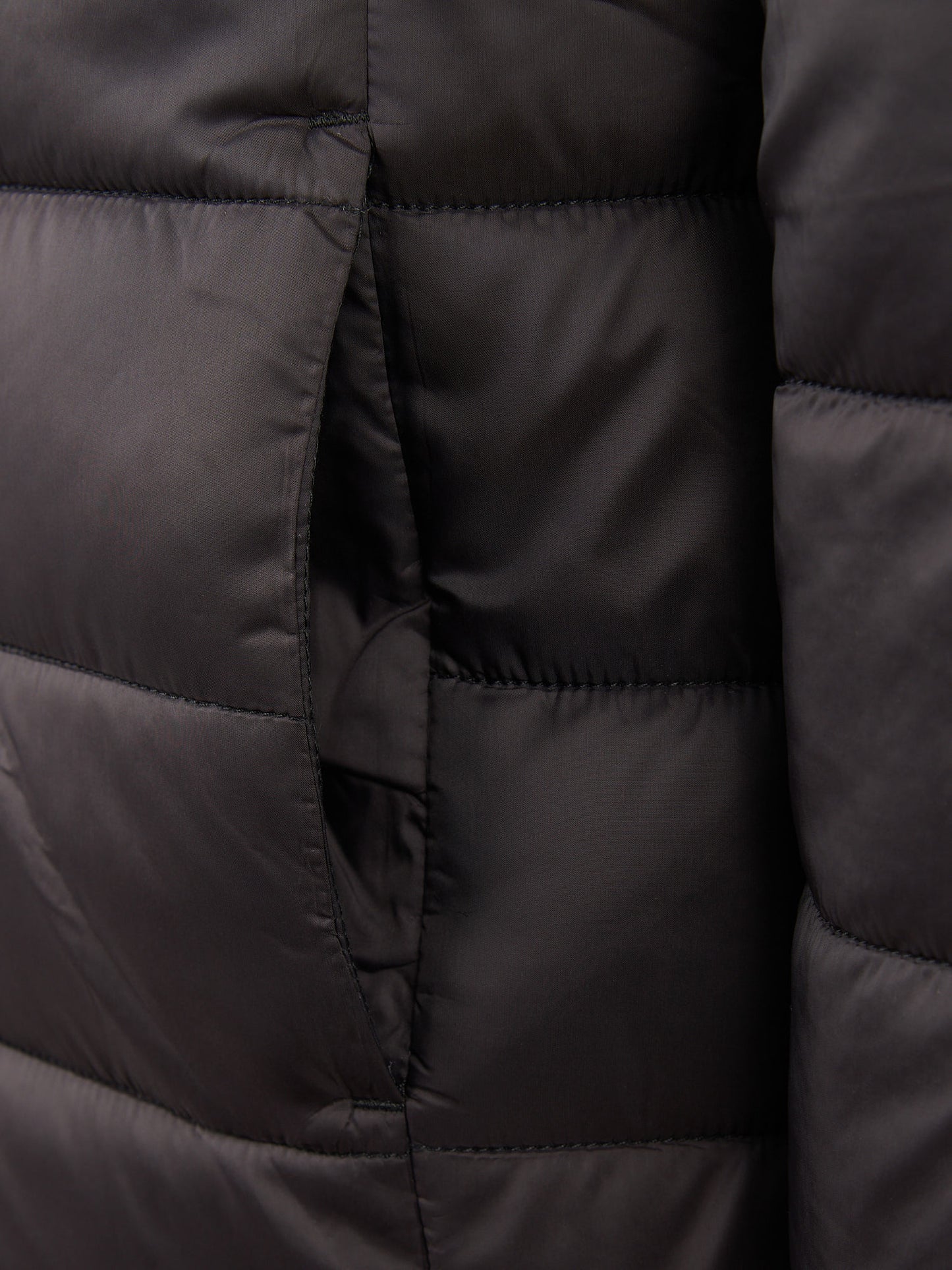 Boys Hooded Quilted Jacket in Black