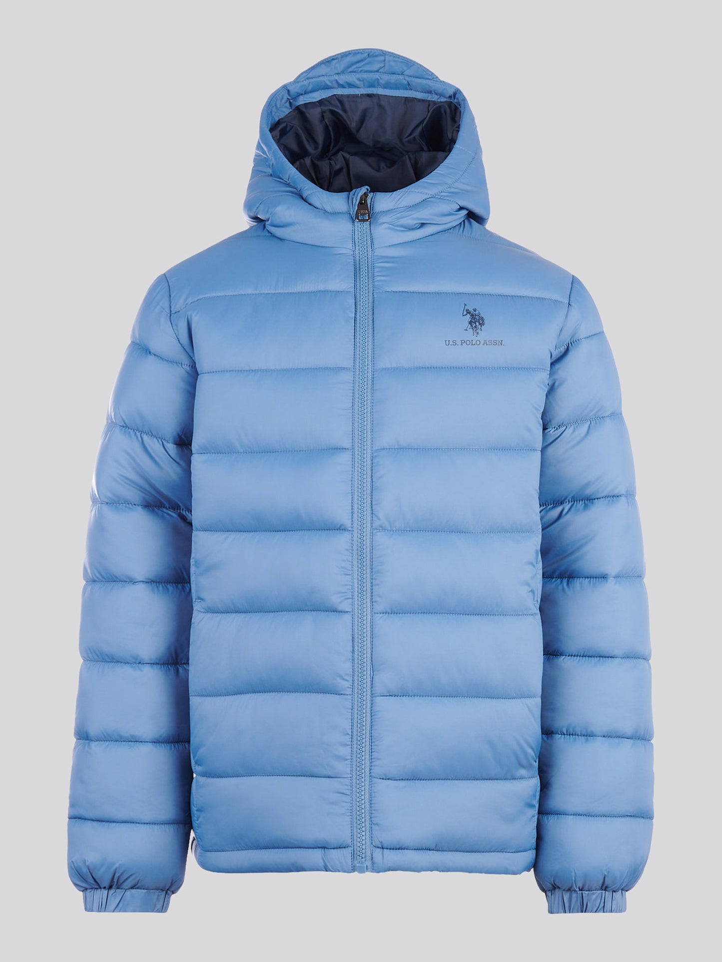 Boys Hooded Quilted Jacket in Blue Horizon