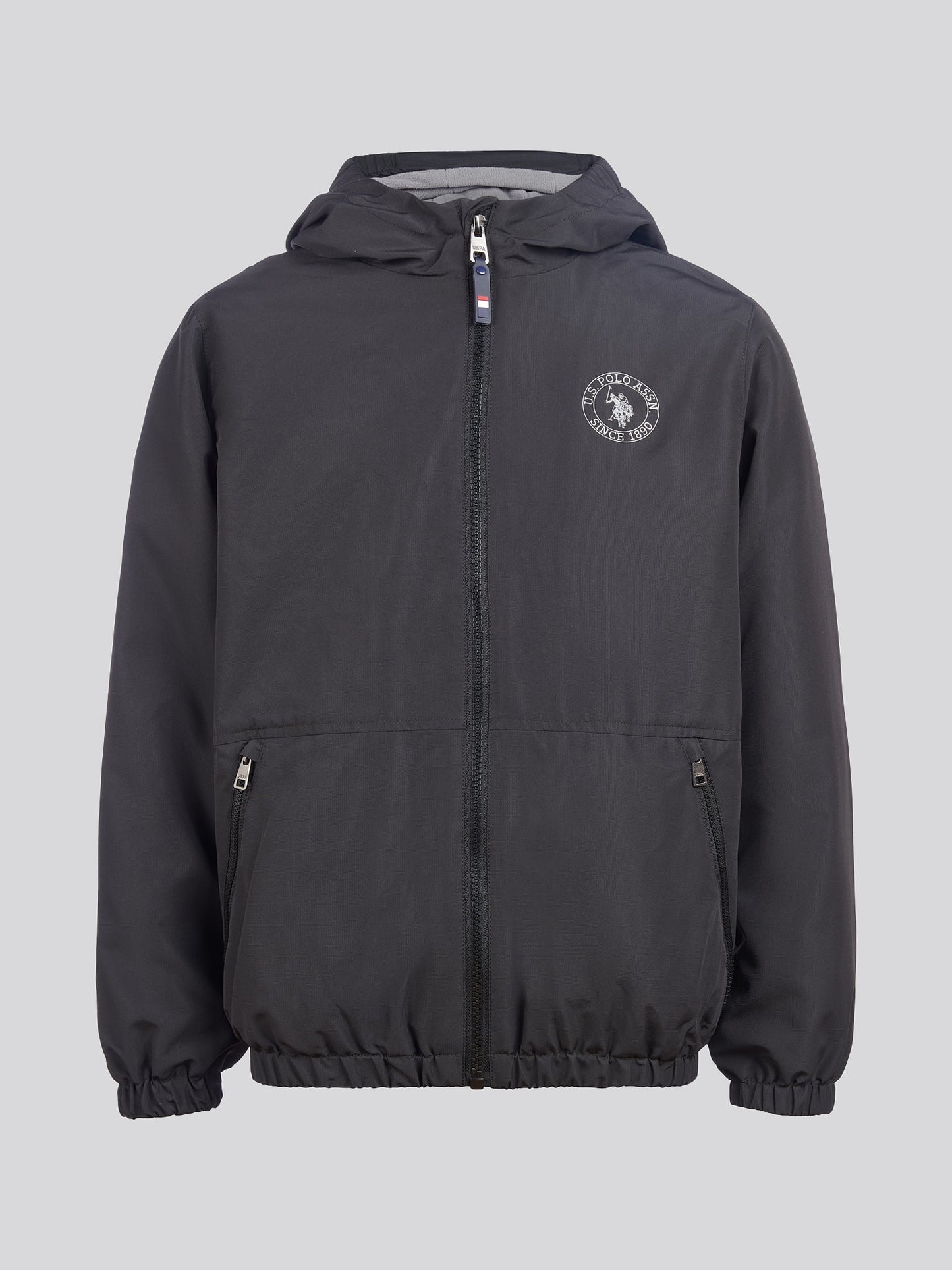 Boys Fleece Lined Windcheater in Black