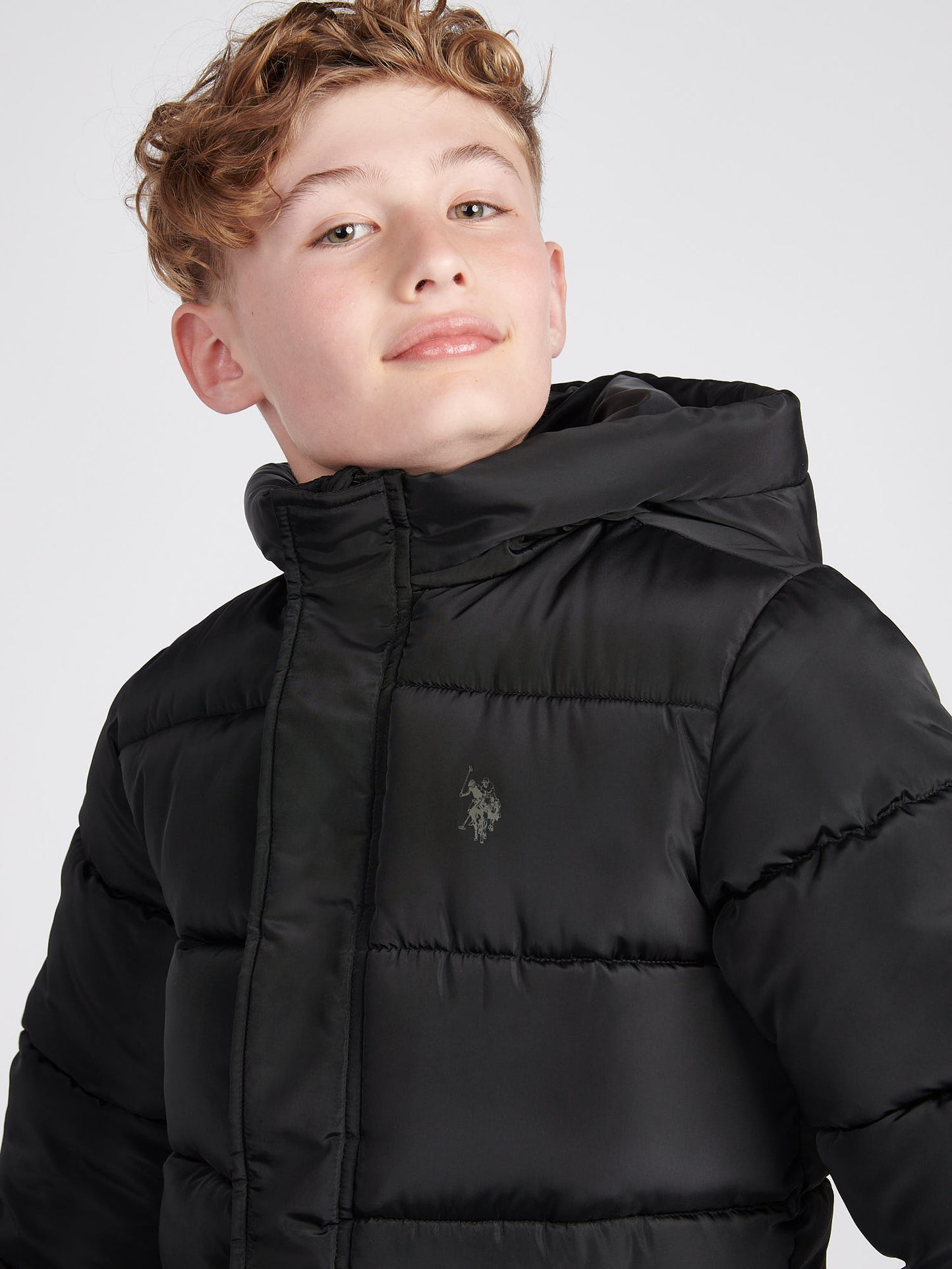 Boys Heavy Puffer Coat in Black