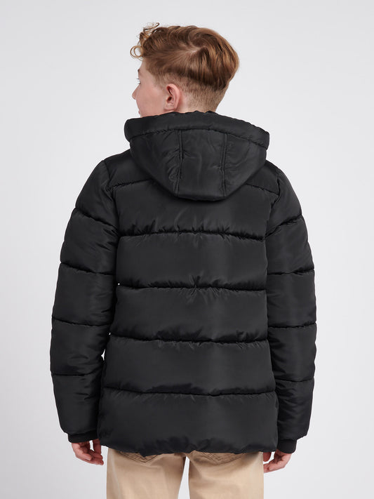 Boys Heavy Puffer Coat in Black