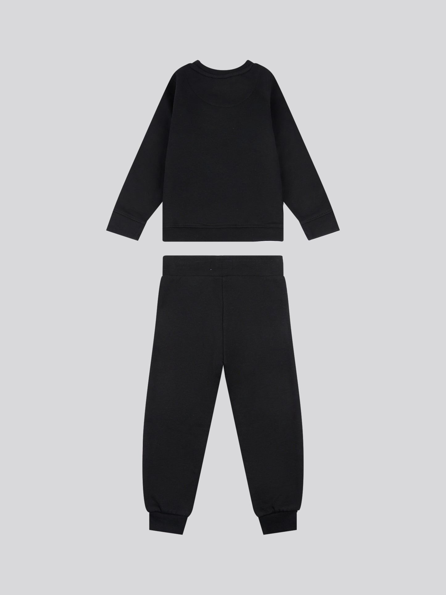 Boys Double Horsemen Crew & Jogger Set in Black