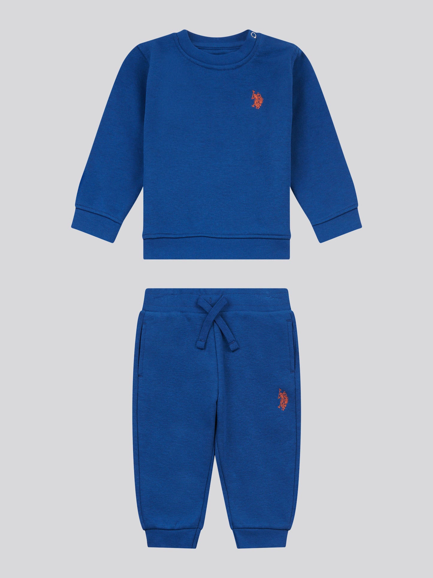 Boys Double Horsemen Crew & Jogger Set in Navy Peony