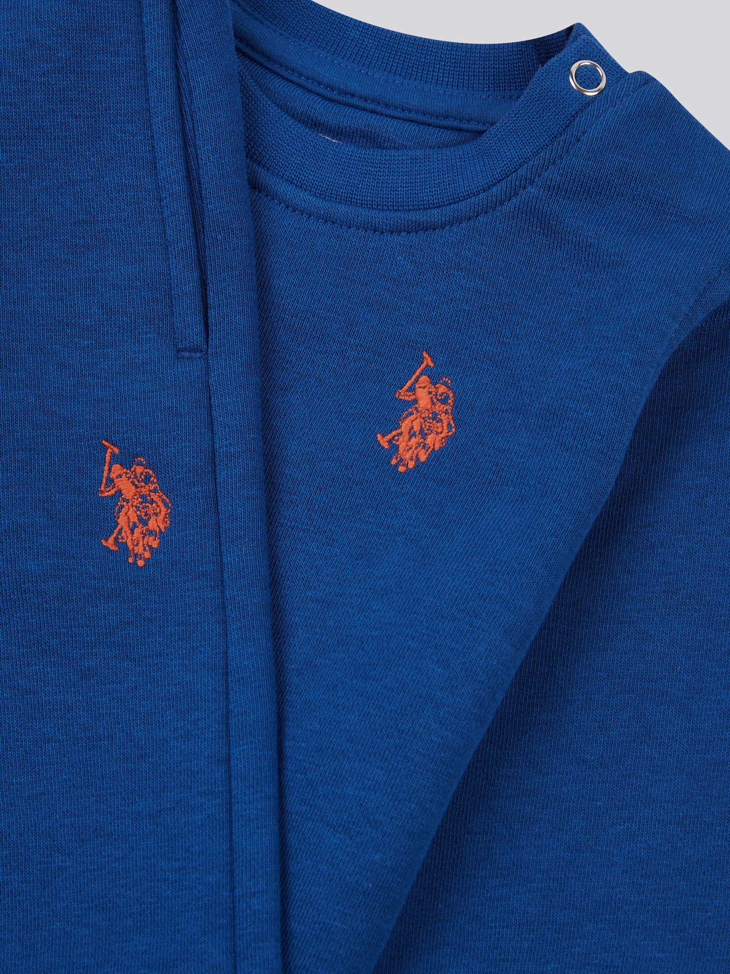 Boys Double Horsemen Crew & Jogger Set in Navy Peony