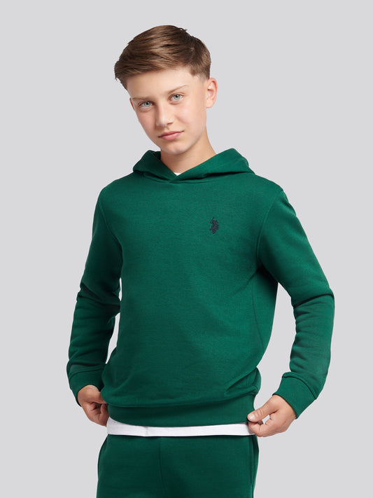 Boys Double Horsemen Hoodie & Jogger Set in Rain Forest