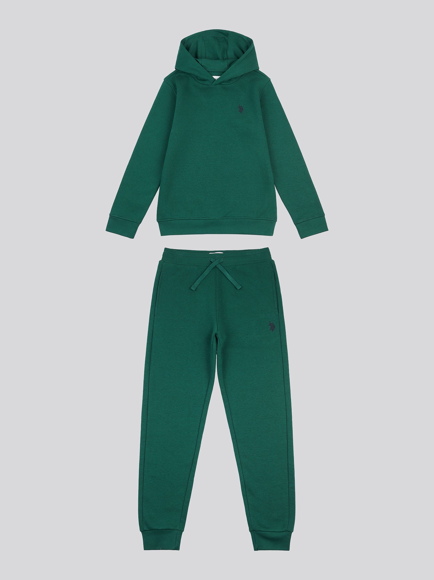 Boys Double Horsemen Hoodie & Jogger Set in Rain Forest