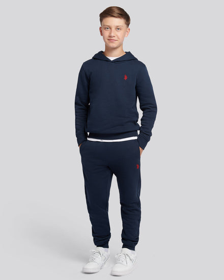 Boys Double Horsemen Hoodie & Jogger Set in Dark Sapphire Navy