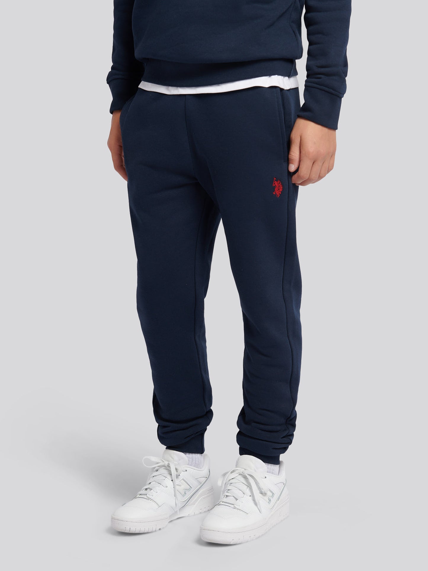 Boys Double Horsemen Hoodie & Jogger Set in Dark Sapphire Navy