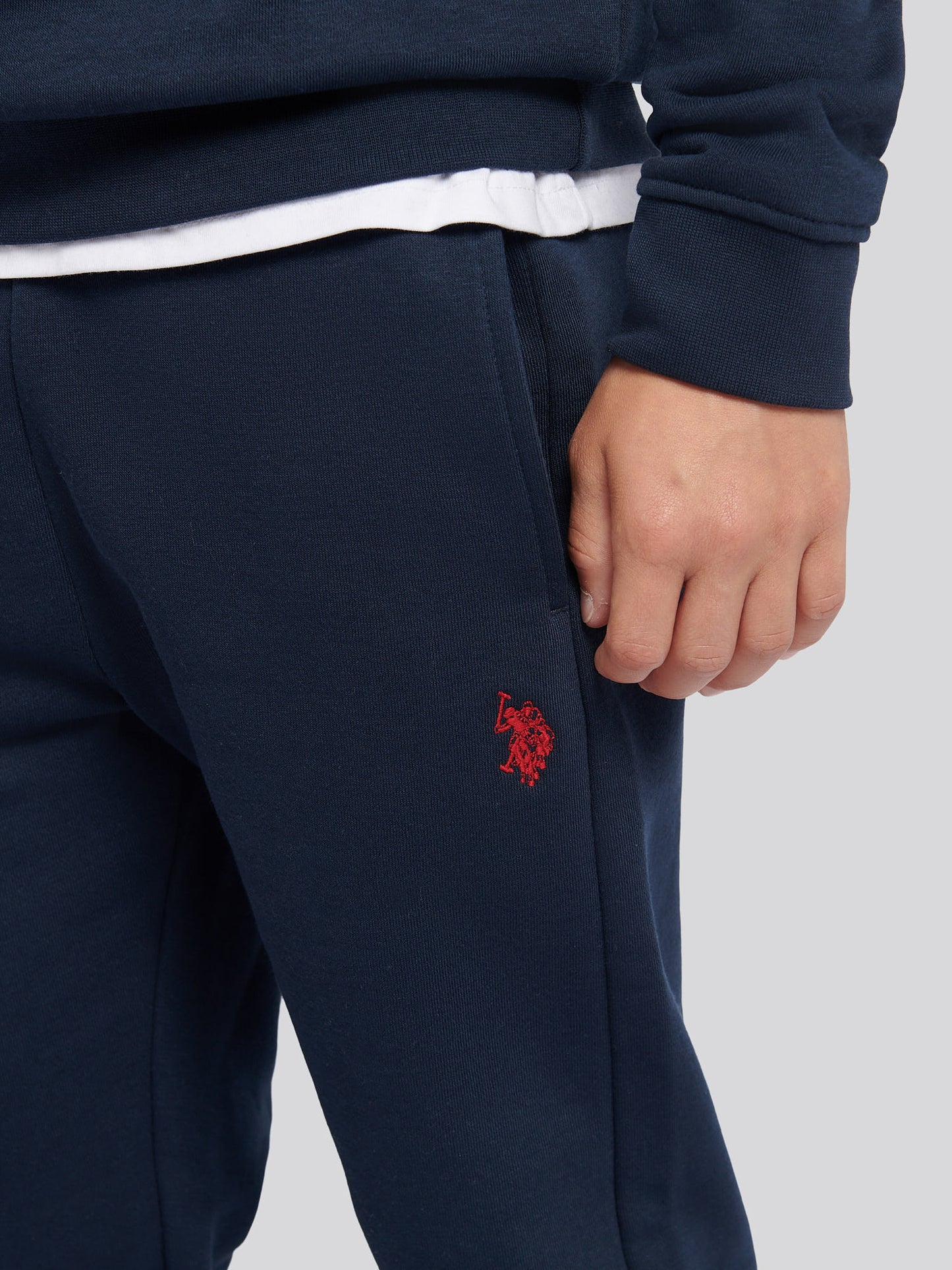 Boys Double Horsemen Hoodie & Jogger Set in Dark Sapphire Navy