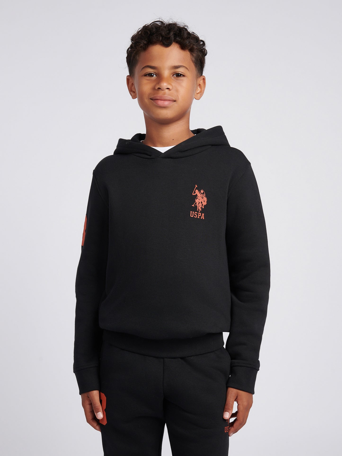 Boys Player 3 Hoodie & Jogger Set in Black