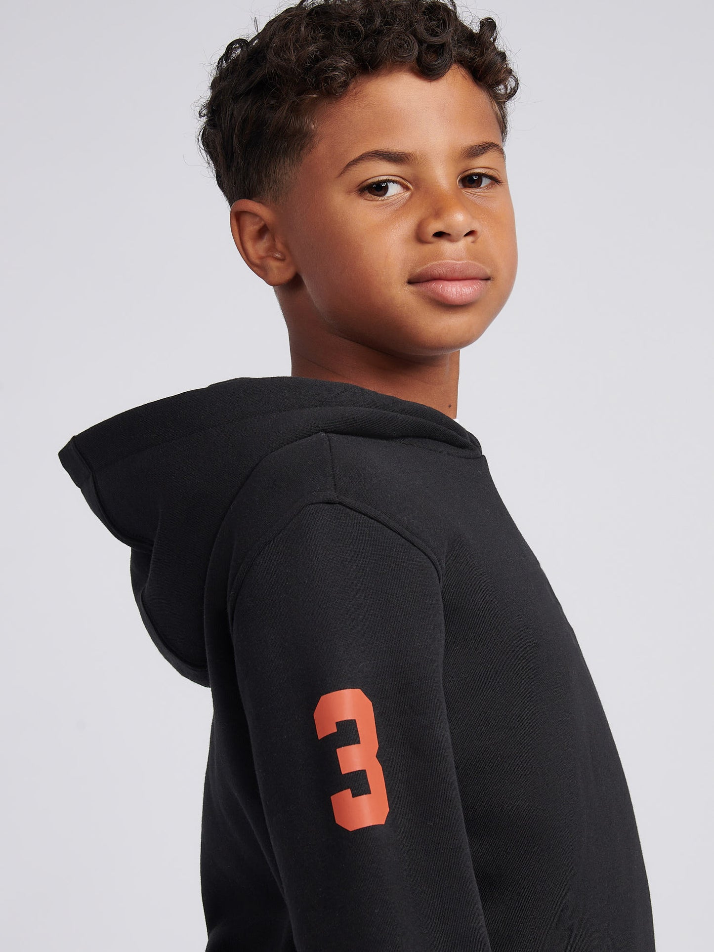 Boys Player 3 Hoodie & Jogger Set in Black