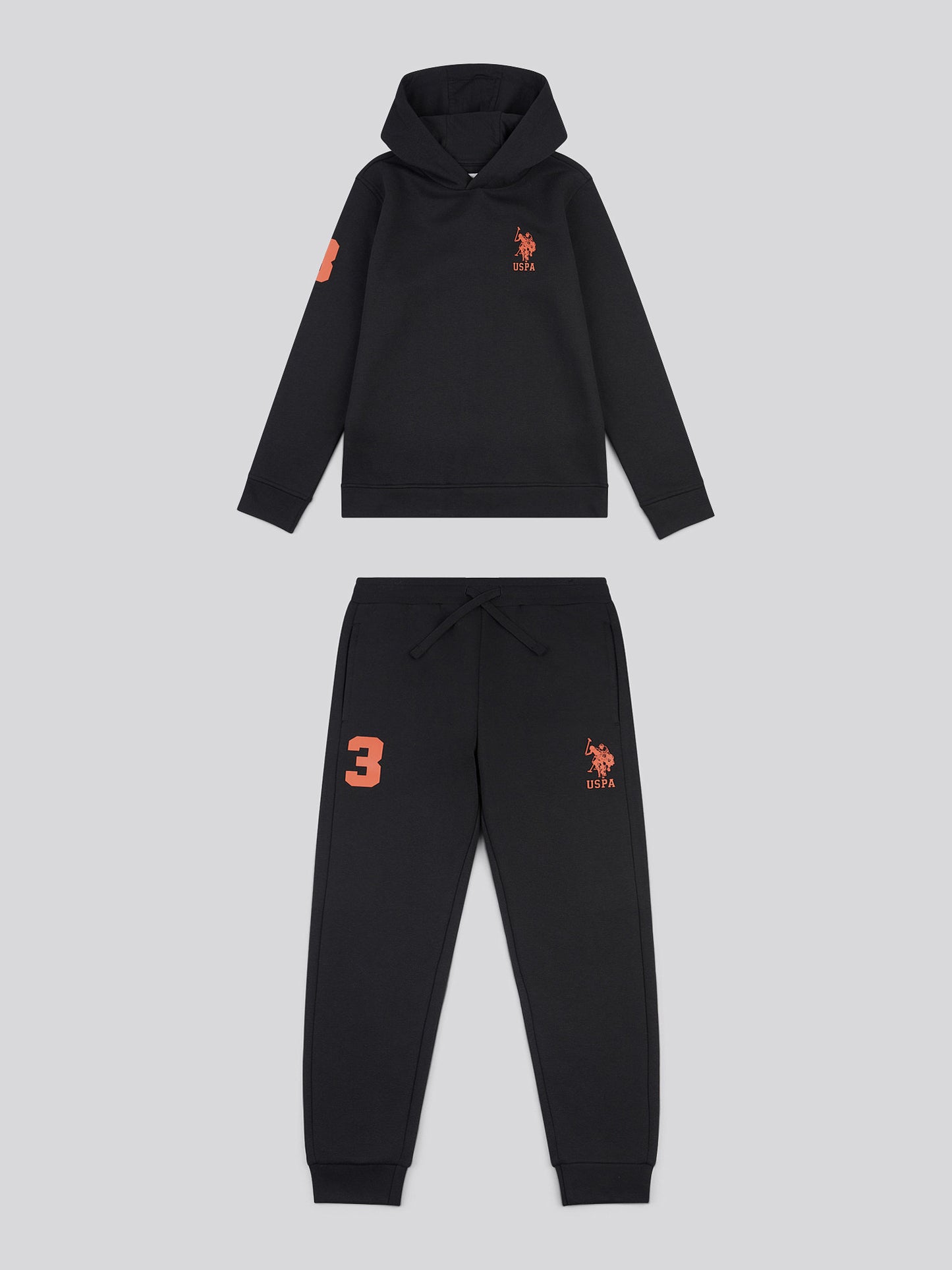 Boys Player 3 Hoodie & Jogger Set in Black