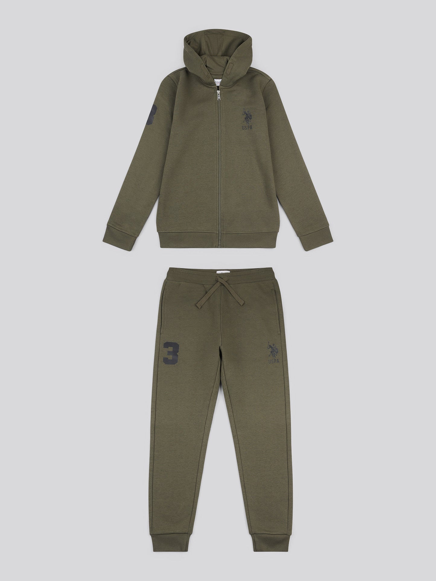 Boys Player 3 Zip Hoodie & Jogger Set in Forest Night