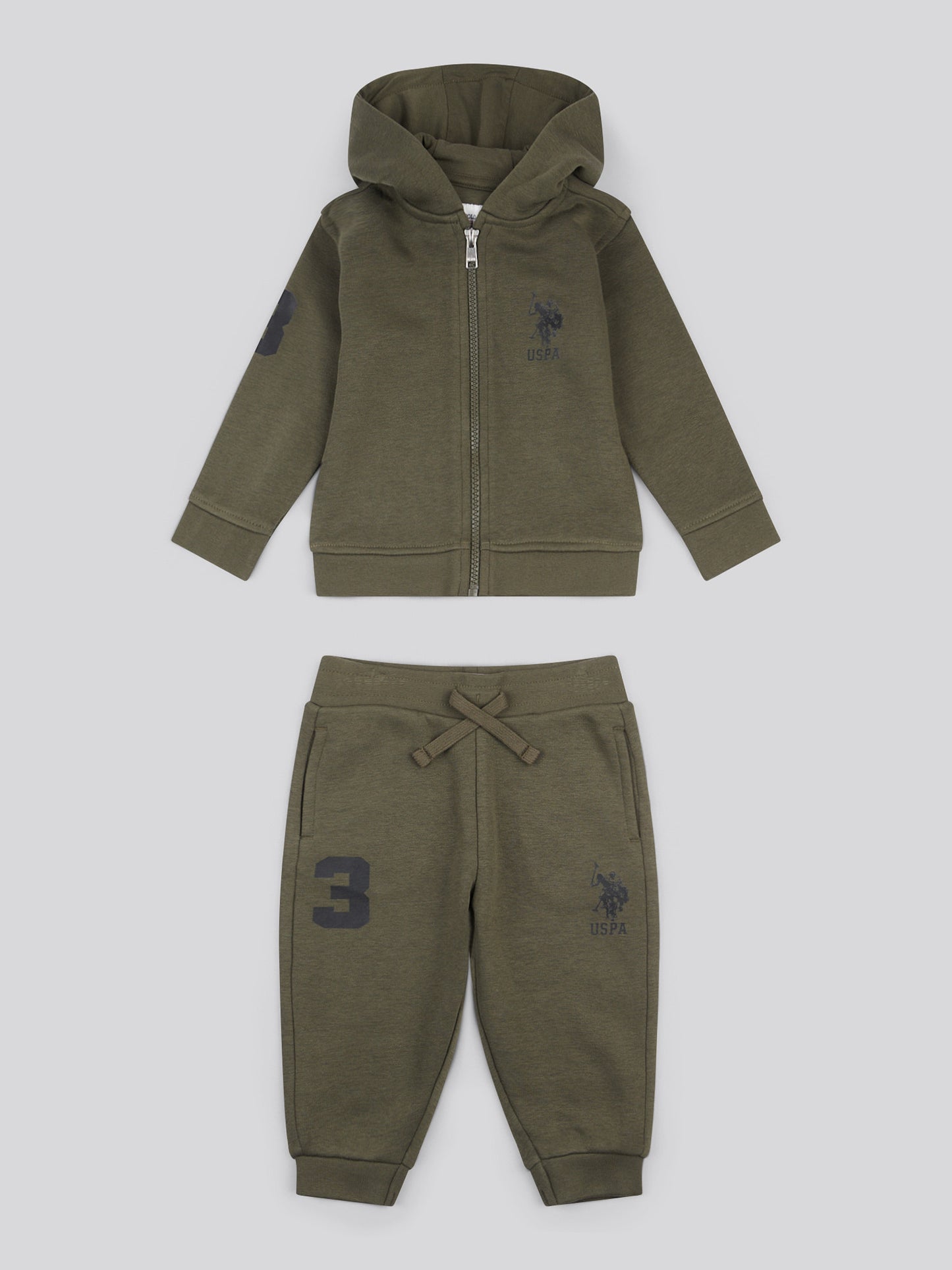 Boys Player 3 Zip Hoodie & Jogger Set in Forest Night