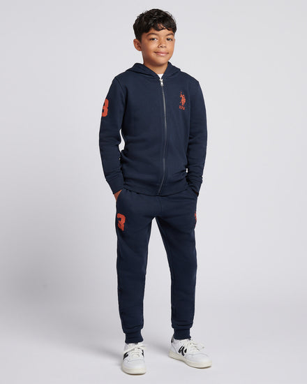 Boys Player 3 Zip Hoodie & Jogger Set in Dark Sapphire Navy