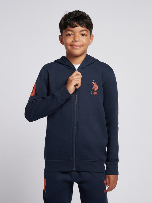 Boys Player 3 Zip Hoodie & Jogger Set in Dark Sapphire Navy