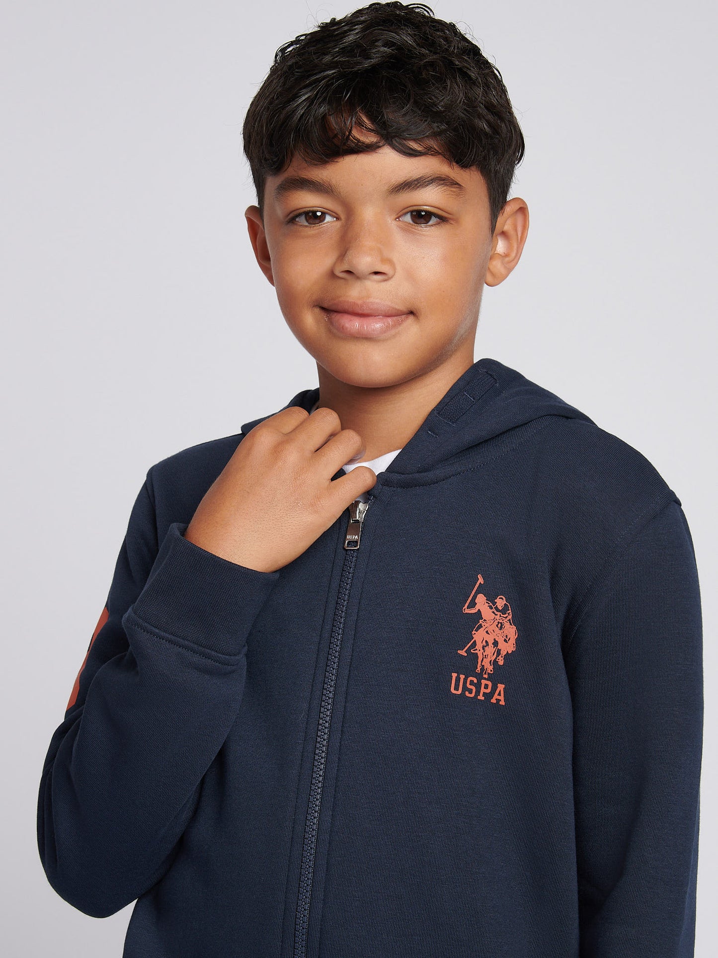 Boys Player 3 Zip Hoodie & Jogger Set in Dark Sapphire Navy