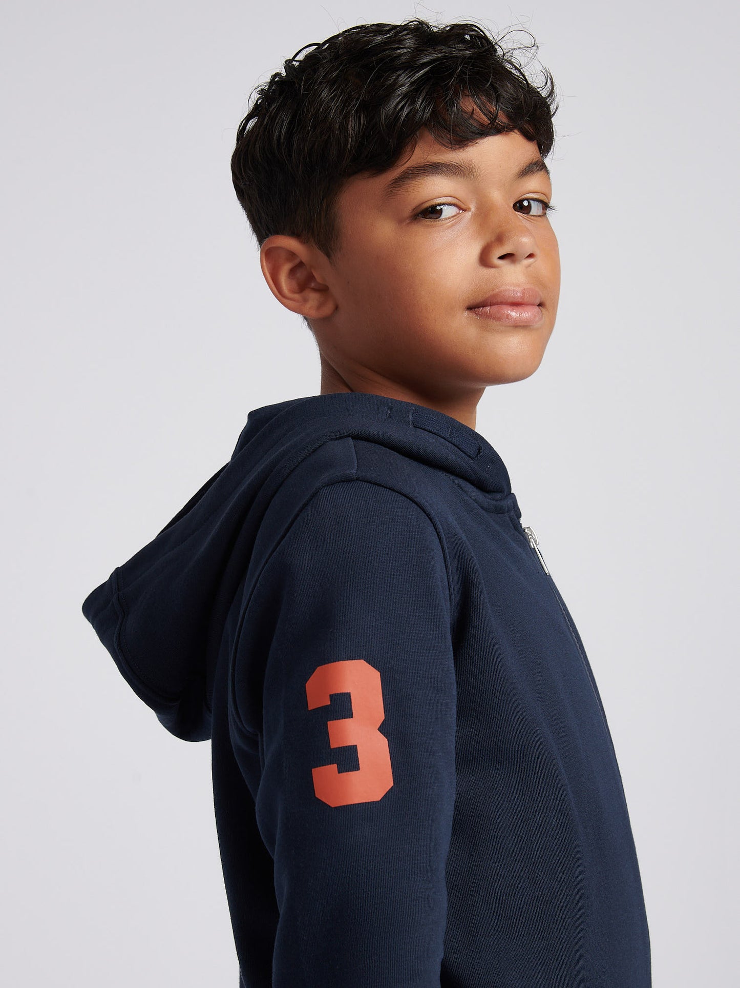 Boys Player 3 Zip Hoodie & Jogger Set in Dark Sapphire Navy