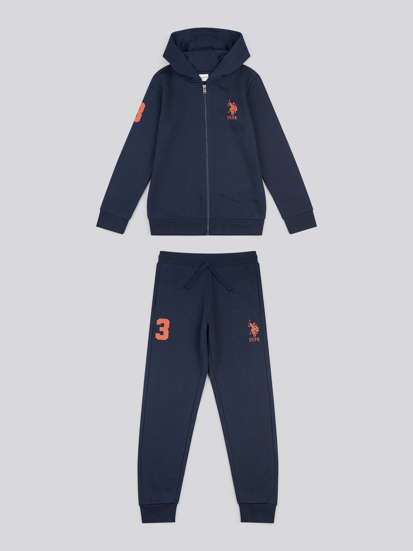 Boys Player 3 Zip Hoodie & Jogger Set in Dark Sapphire Navy