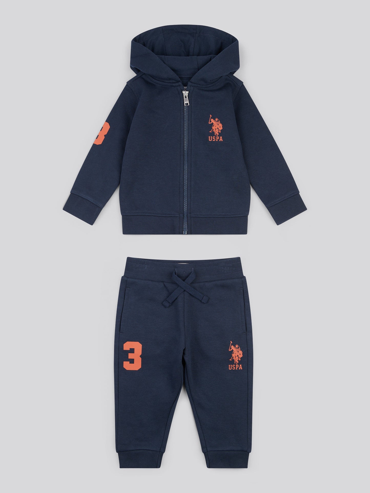 Boys Player 3 Zip Hoodie & Jogger Set in Dark Sapphire Navy