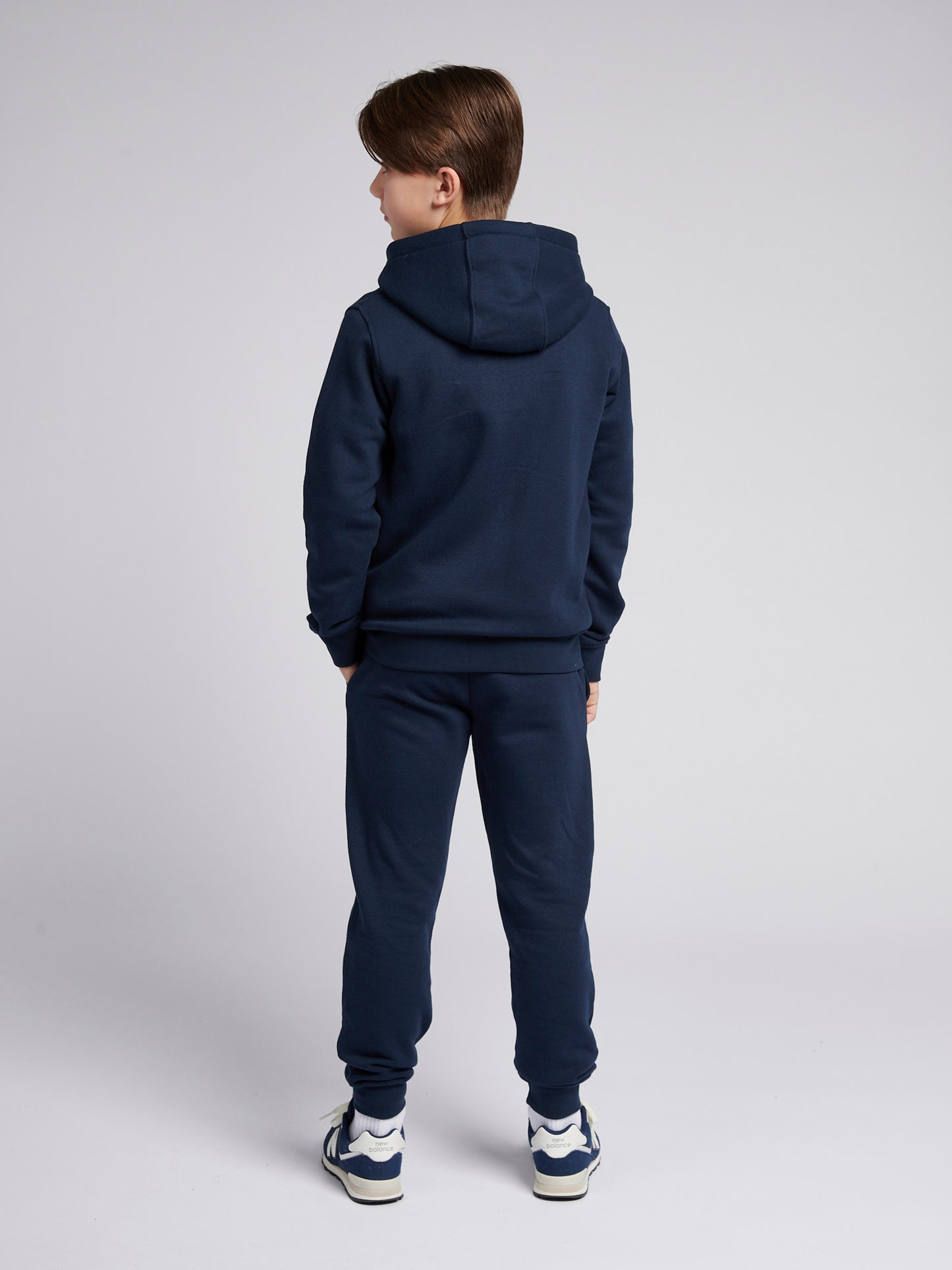 Boys Player 3 Zip Hoodie & Jogger Set in Dark Sapphire Navy / Empire Yellow DHM