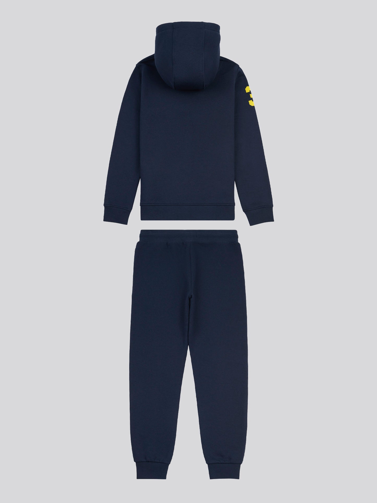 Boys Player 3 Zip Hoodie & Jogger Set in Dark Sapphire Navy / Empire Yellow DHM