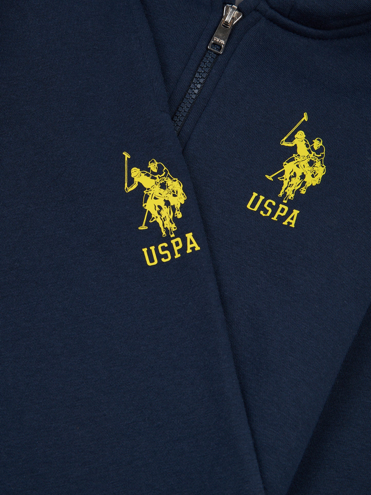 Boys Player 3 Zip Hoodie & Jogger Set in Dark Sapphire Navy / Empire Yellow DHM