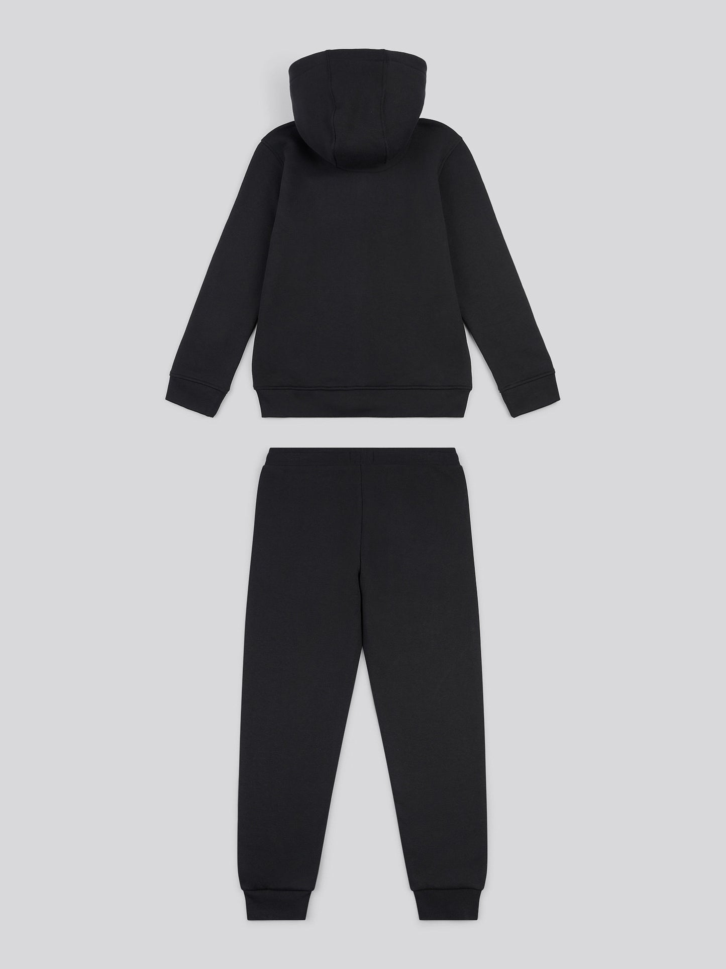 Boys Double Horsemen Zip Hoodie & Jogger Set in Black