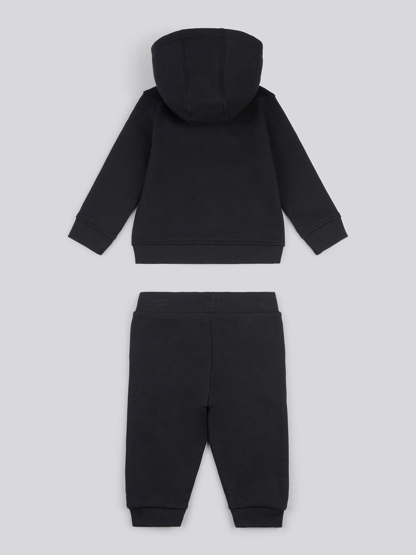 Boys Double Horsemen Zip Hoodie & Jogger Set in Black