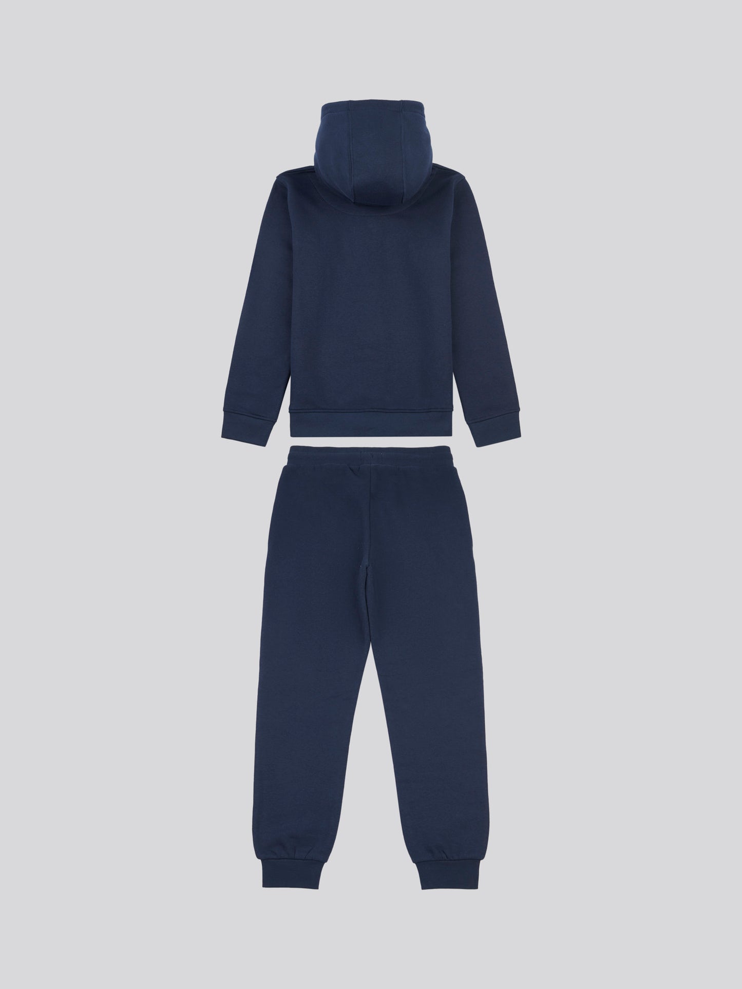 Boys Double Horsemen Zip Hoodie & Jogger Set in Dark Sapphire Navy / Haute Red DHM