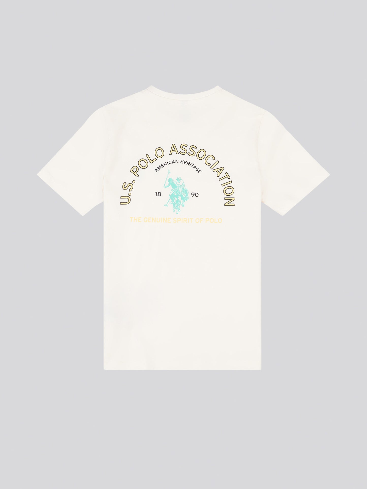 Boys Front Back Print Graphic T-Shirt in Whisper White