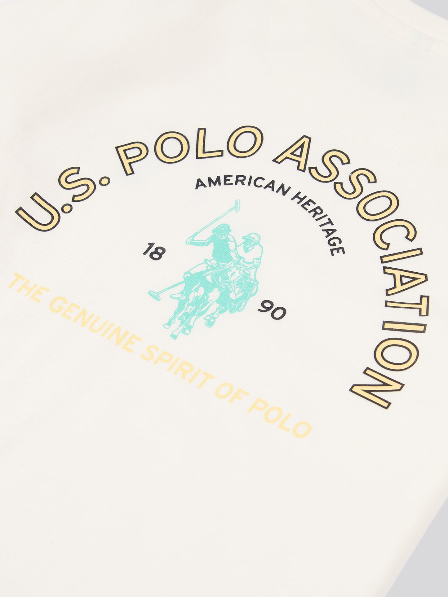 Boys Front Back Print Graphic T-Shirt in Whisper White