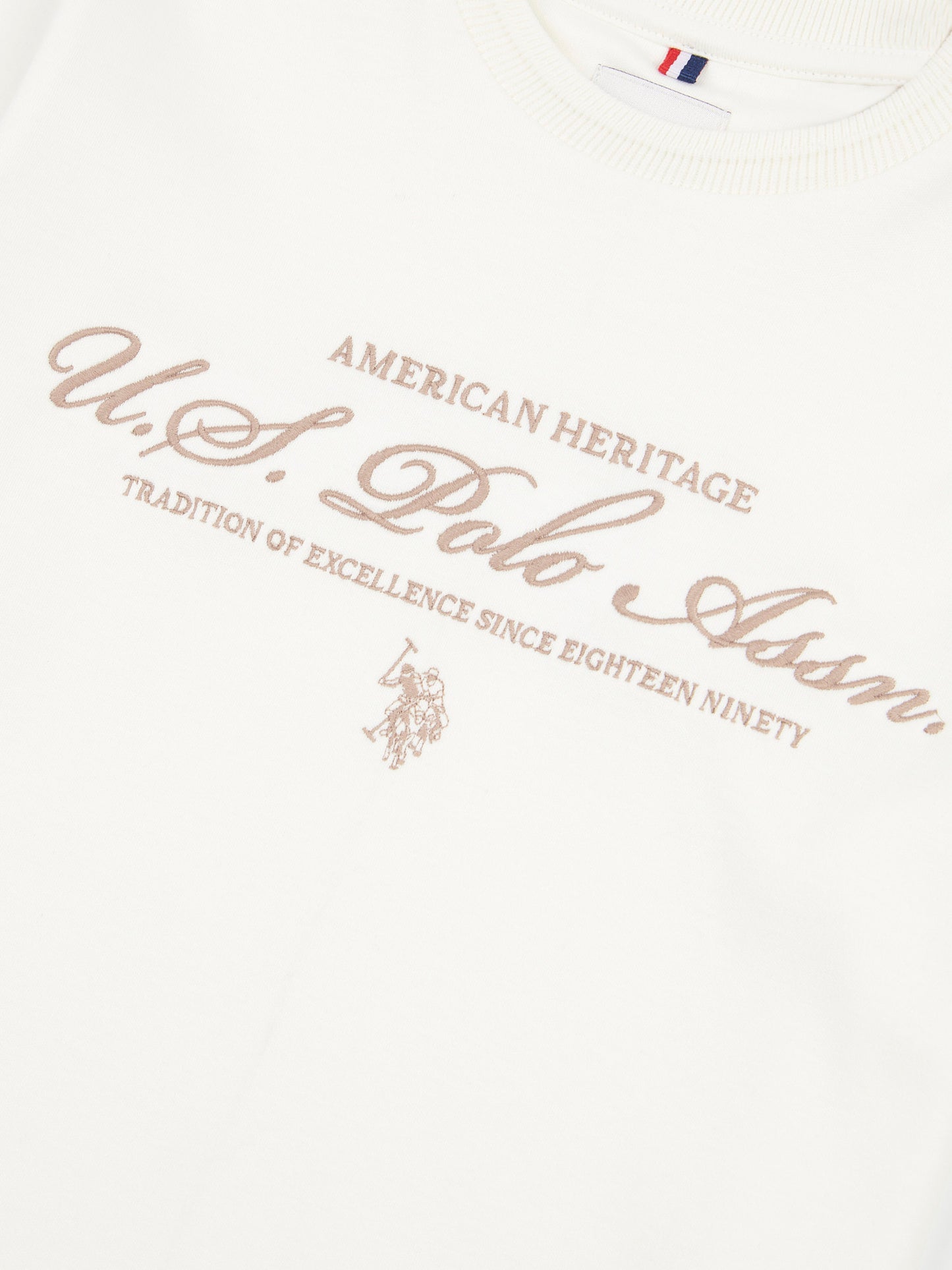 Boys Premium Embroidery Graphic T-Shirt in Whisper White