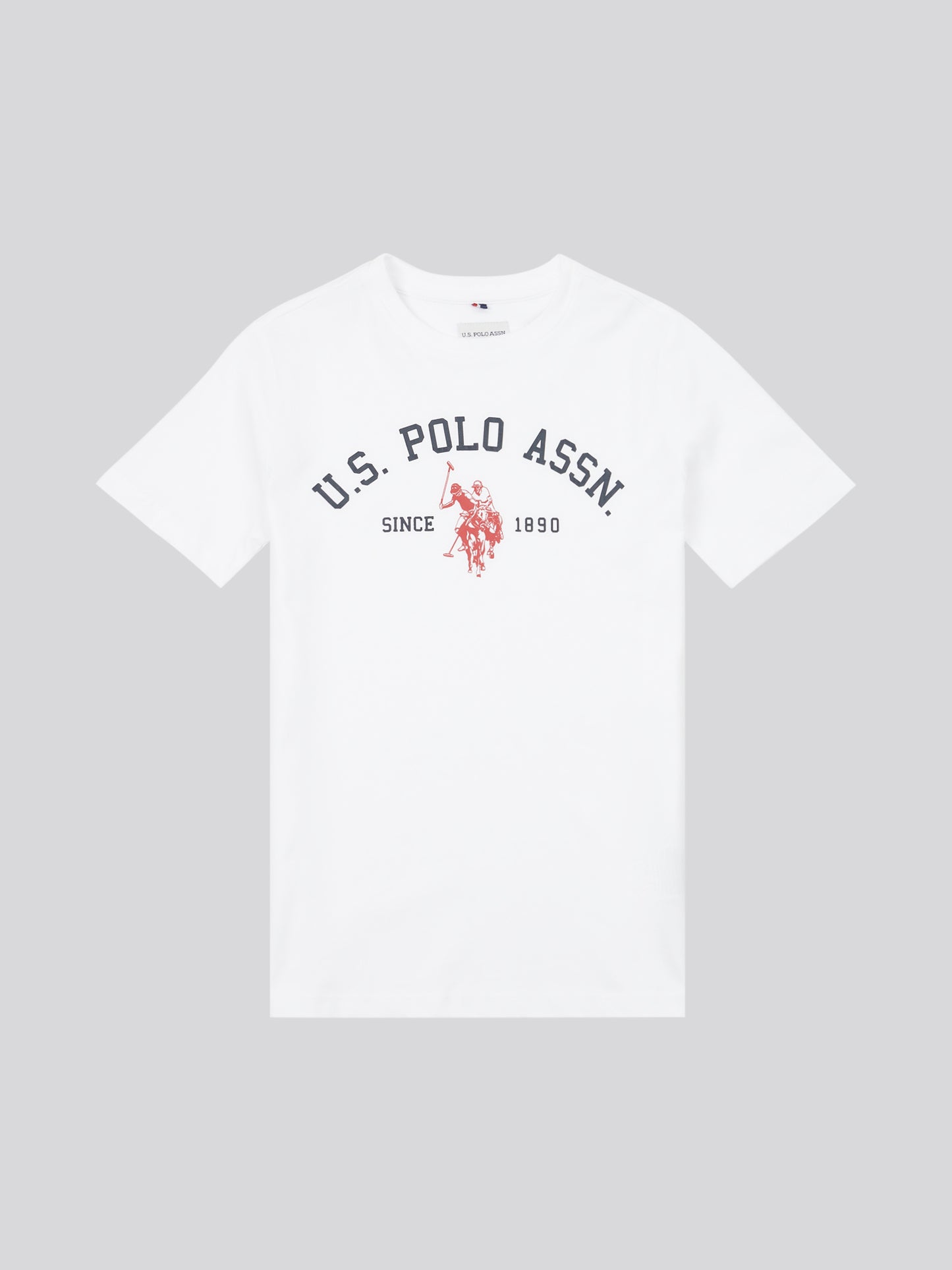 Boys Signature Arch Print T-Shirt in Bright White