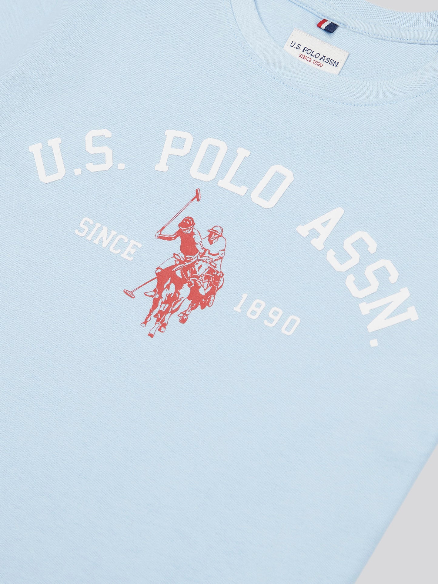Boys Signature Arch Print T-Shirt in Chambray Blue