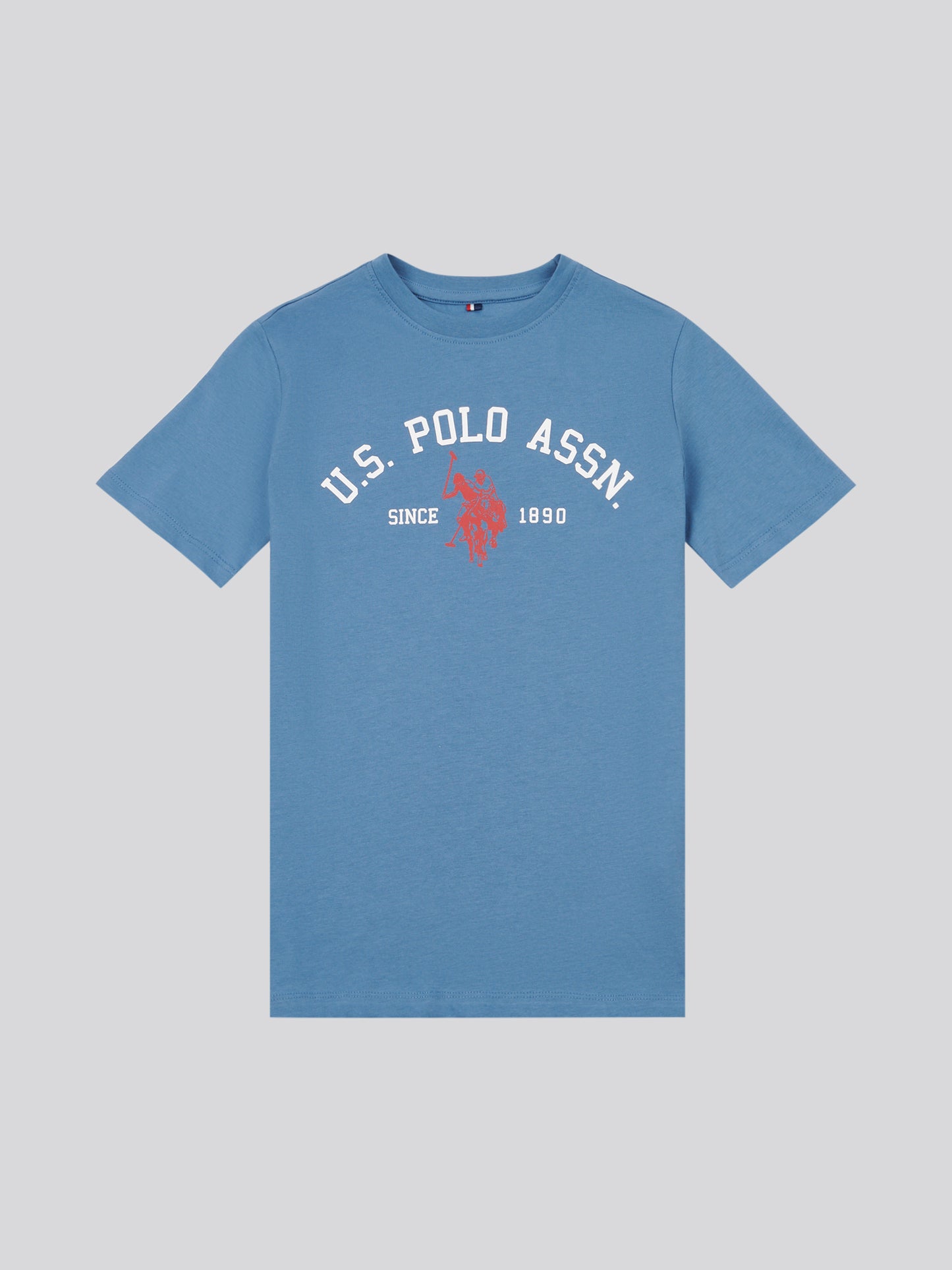 Boys Signature Arch Print T-Shirt in Blue Horizon