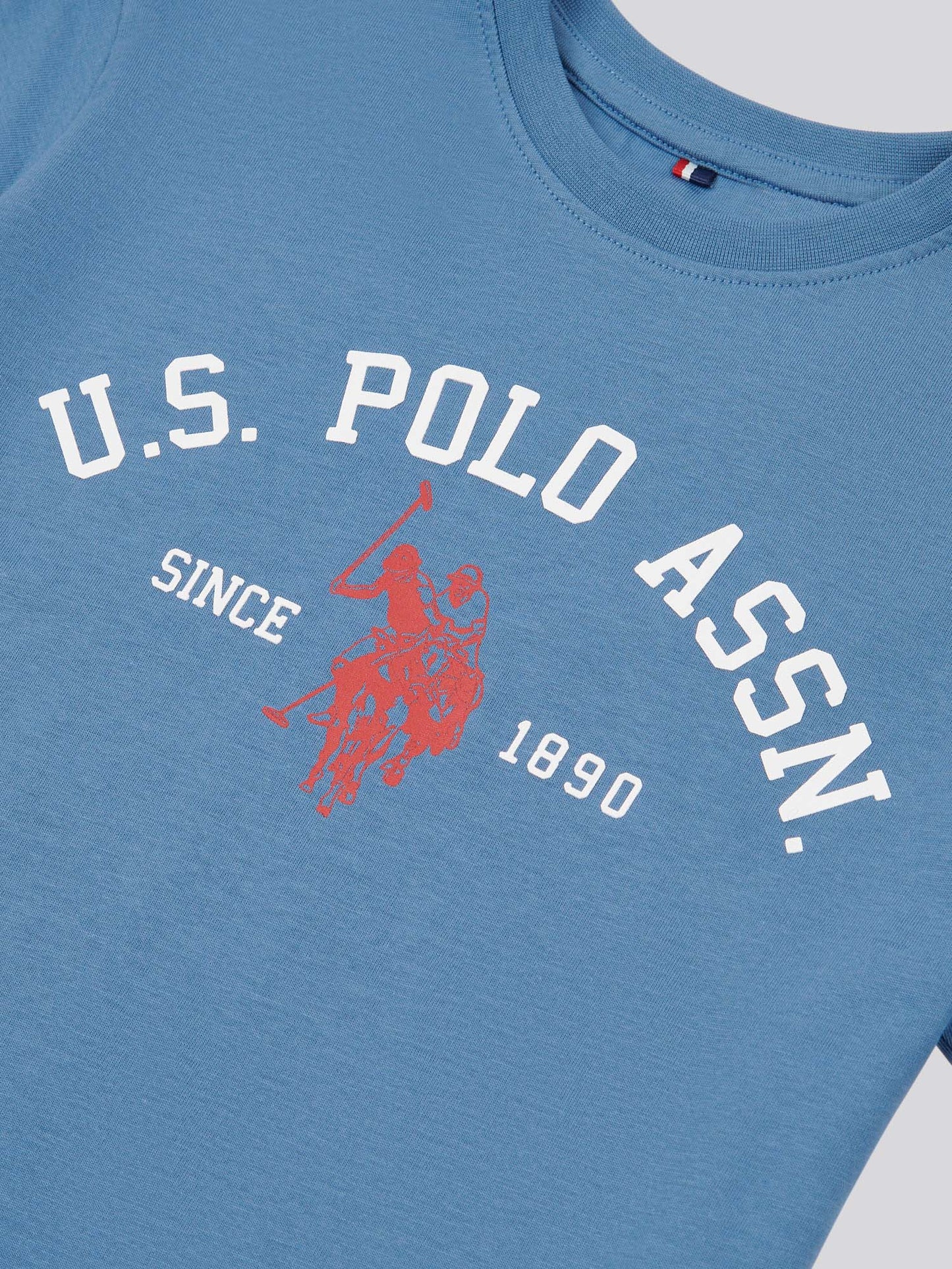 Boys Signature Arch Print T-Shirt in Blue Horizon