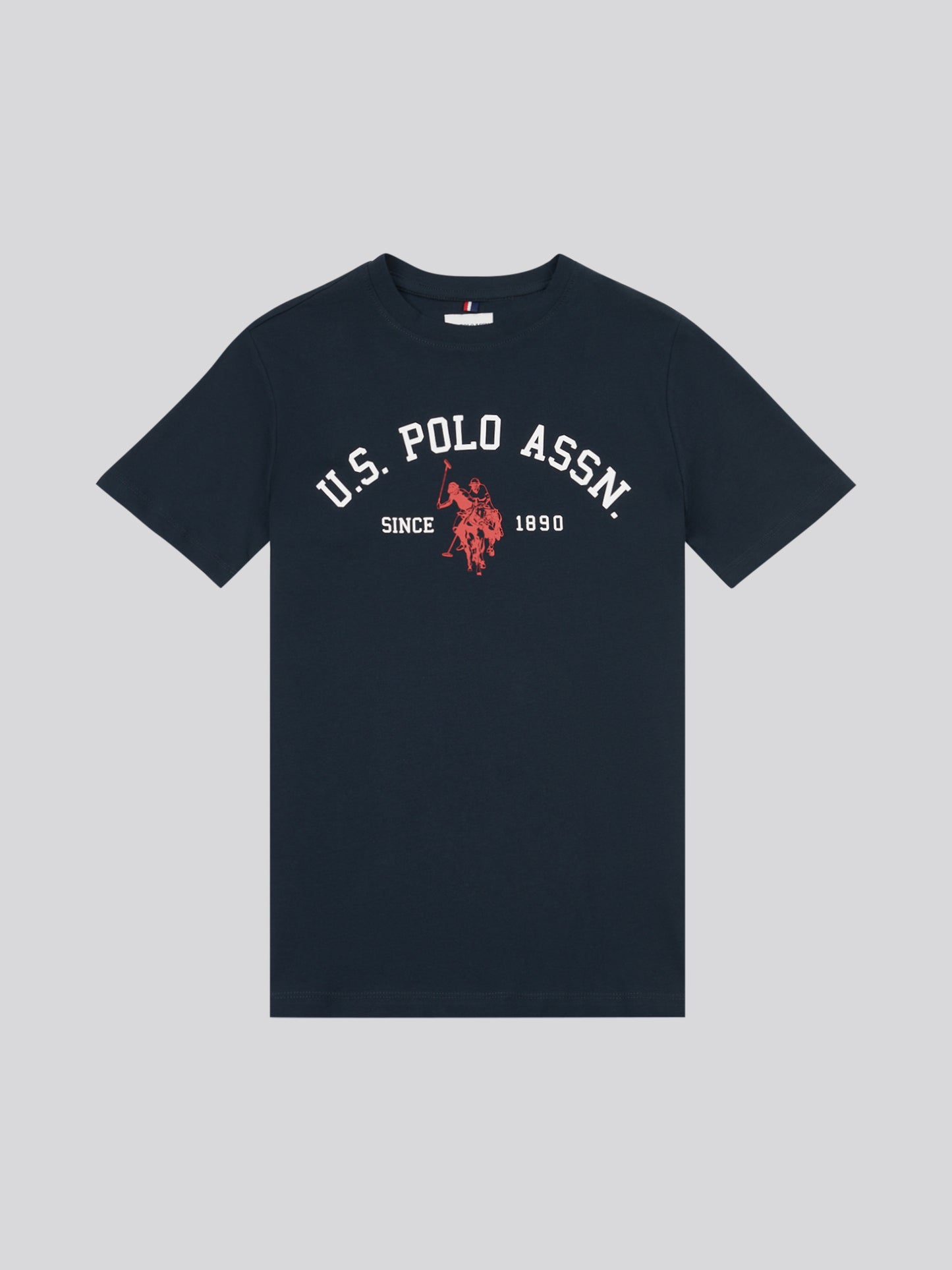 Boys Signature Arch Print T-Shirt in Dark Sapphire Navy